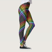 Leggings Arcs-en-ciel à Parties scintillant multiples, Noir (Droite)