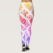 Leggings argent arc-en-ciel (Dos)