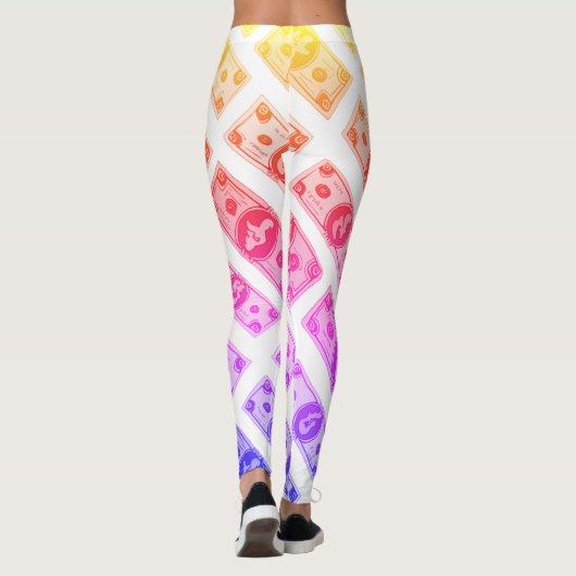 Leggings argent arc-en-ciel (Dos)