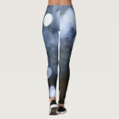 Leggings Argent, arrière - plan de nuit de livres blancs. (Dos)