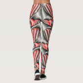 Leggings argent, brillant, amour, coeur, rouge, valentine,  (Dos)