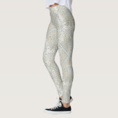 Leggings argent de dentelle d'inséparable (Gauche)
