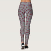 Leggings Argent tissé graphique de rotin sur le rouge fait (Dos)