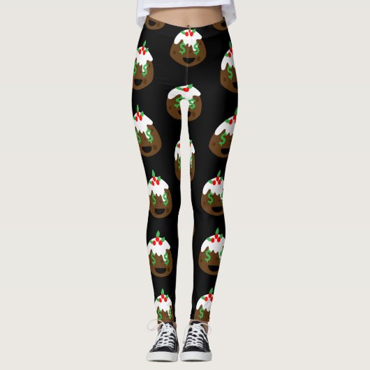 Leggings argent yeux pub de noël (Devant)
