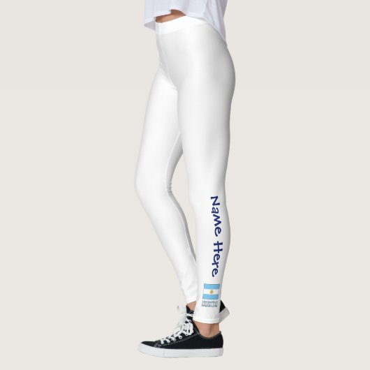 Leggings Argentine - Drapeau - Texte personnalisé (Gauche)