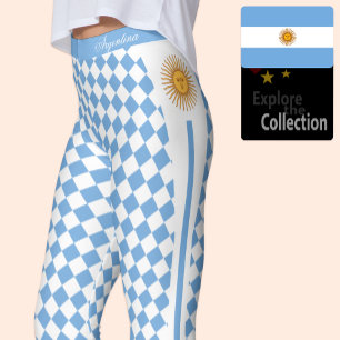 Leggings Argentine leggings, soleil, mode, drapeau argentin
