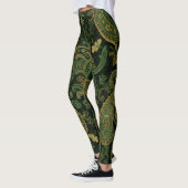 Leggings Aria Grace Regal Emerald Paisley Boho Design (Gauche)