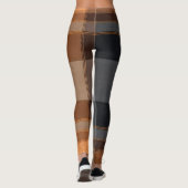 Leggings Aria Grace Urban Copper Grid Plaid Pattern Vol 29 (Dos)