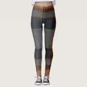 Leggings Aria Grace Urban Copper Grid Plaid Pattern Vol 29 (Devant)