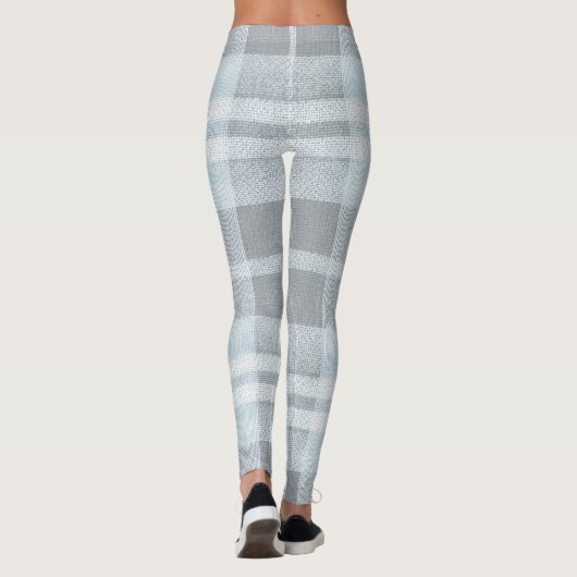 Leggings AriaGrace Silver Frost Winter Plaid Pattern Vol 24 (Dos)