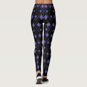 Leggings Arlequin aléatoire noir et violet Motif (Dos)