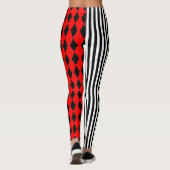 Leggings Arlequin d'Halloween et stries (Dos)