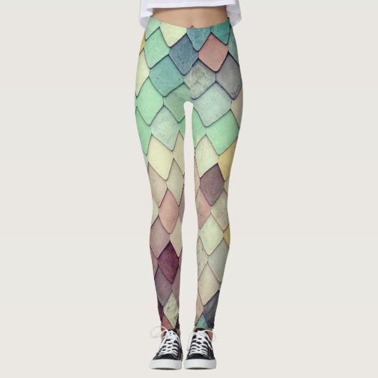 Leggings Arlequin Sirène Diamond Shingle Pastel (Devant)