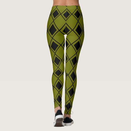 Leggings Arlequin vert (Dos)