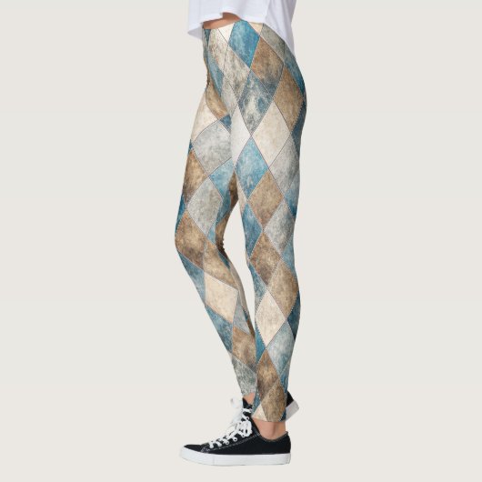Leggings arlequins en détresse (Gauche)