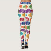 Leggings Armadillos Colorful Patterned Cream Ivory (Dos)
