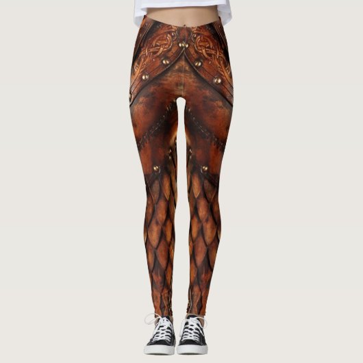 Leggings Armoiries Abstraites Conception d'une jambe (Devant)