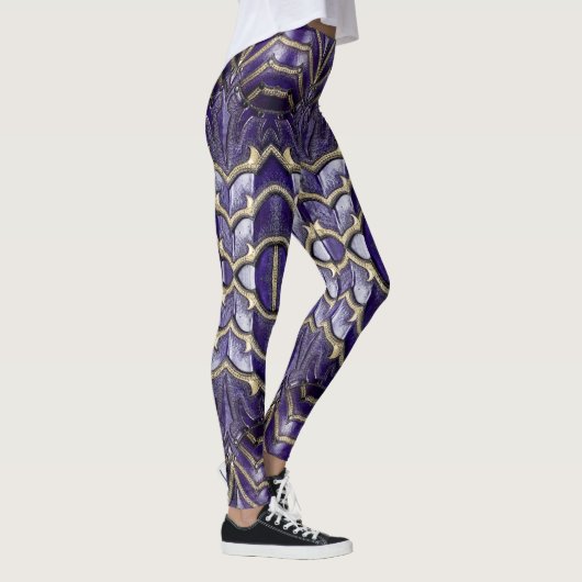 Leggings Armoiries Abstraites Conception d'une jambe (Droite)