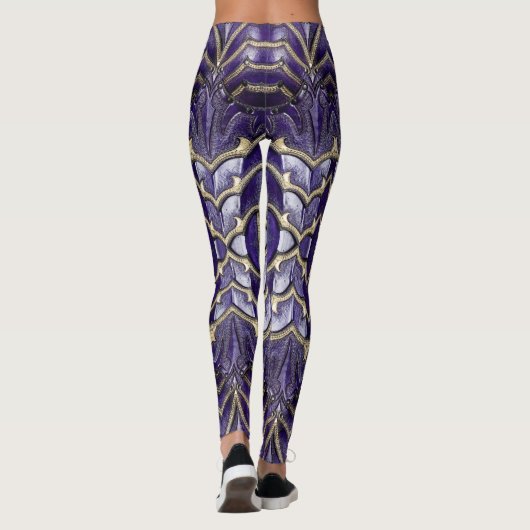 Leggings Armoiries Abstraites Conception d'une jambe (Dos)