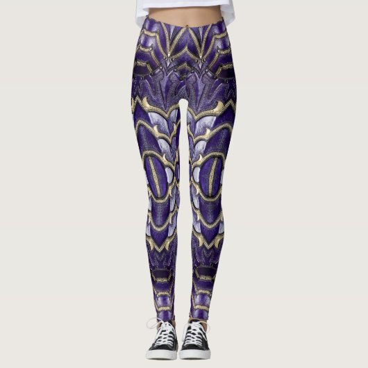 Leggings Armoiries Abstraites Conception d'une jambe (Devant)