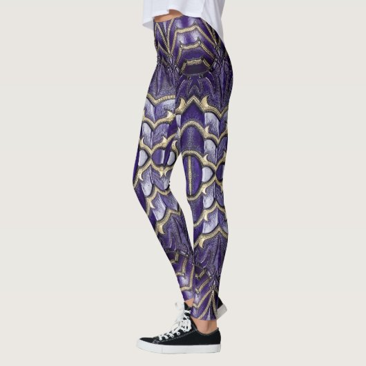 Leggings Armoiries Abstraites Conception d'une jambe (Gauche)