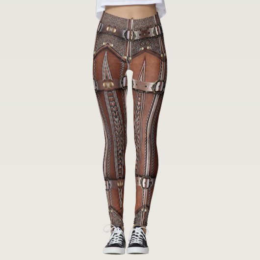 Leggings Armoiries Abstraites Conception d'une jambe (Devant)