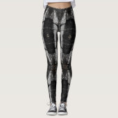 Leggings Armoiries en cuir viking Conception abstraite, noi (Devant)
