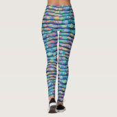 Leggings Armure Abstraite Colorée Géométrique de Tatou (Dos)