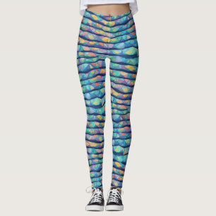 Leggings Armure Abstraite Colorée Géométrique de Tatou