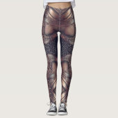 Leggings Armure de poitrine viking en cuir Conception abstr (Devant)