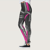 Leggings Armure de robot rose (Gauche)