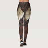 Leggings Armure de veste viking Brown Cuir Abstrait (Dos)