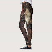 Leggings Armure de veste viking Brown Cuir Abstrait (Gauche)