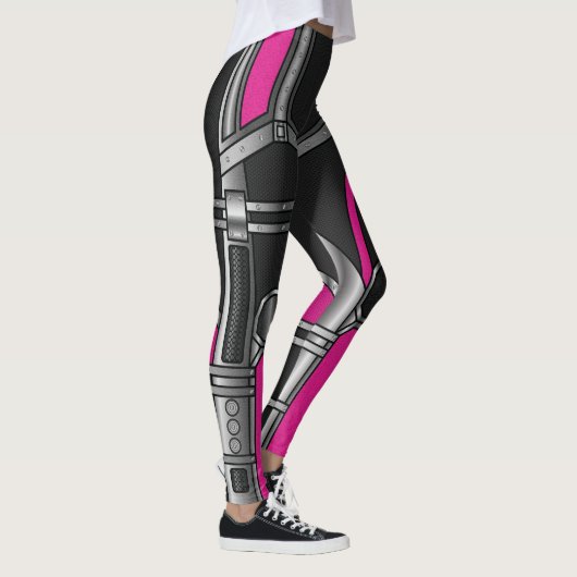 Leggings Armure Robot Rose (Droite)