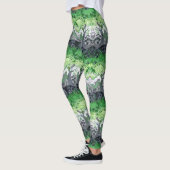Leggings Aromantic Dragon Damask - Aro Pride Drapeau Couleu (Gauche)