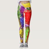 Leggings Arrangement d'art de fruits (Devant)