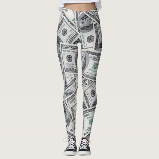Leggings Arrière - plan 100 Dollars. (Devant)