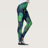 Leggings Arrière - plan Abstrait du livre vert noir (Droite)
