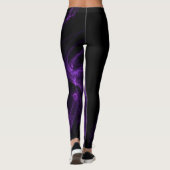 Leggings Arrière - plan Abstrait noir et violet (Dos)