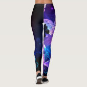 Leggings Arrière - plan aux papillons de nuit (Dos)