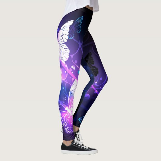Leggings Arrière - plan aux papillons de nuit (Droite)