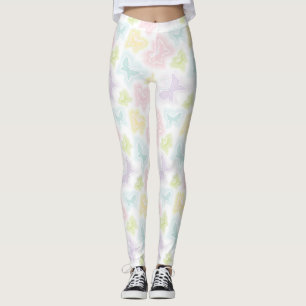 Leggings Arrière - plan avec des papillons dans l'aquarelle
