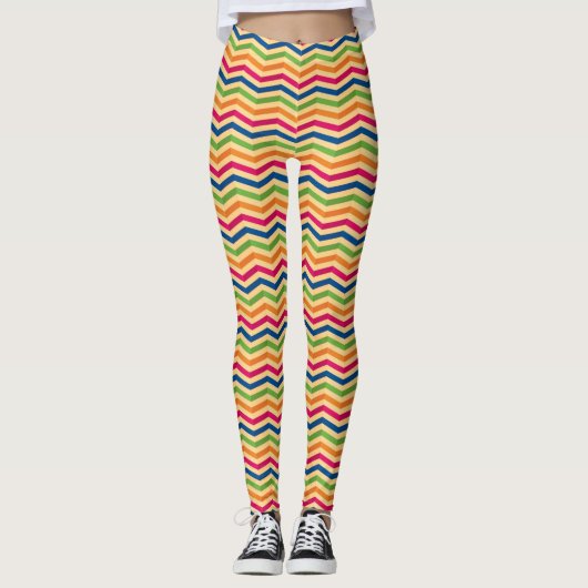 Leggings Arrière - plan avec des rayures dans rétro (Devant)