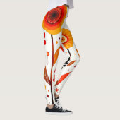 Leggings Arrière - plan blanc Flower Art (Droite)