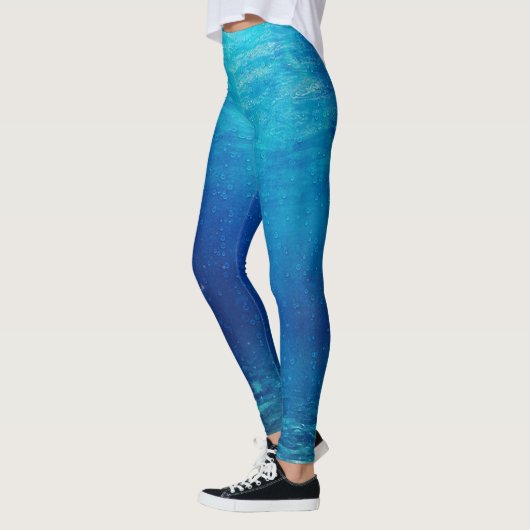 Leggings Arrière - plan Blue Deep Ocean (Gauche)