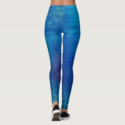Leggings Arrière - plan Blue Deep Ocean (Dos)