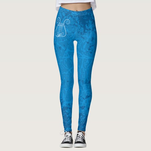 Leggings Arrière - plan Blue Lyre (Devant)