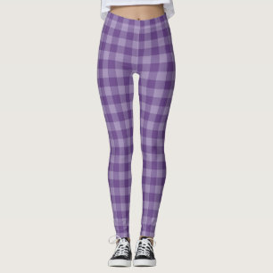 Leggings Arrière - plan checkered violet