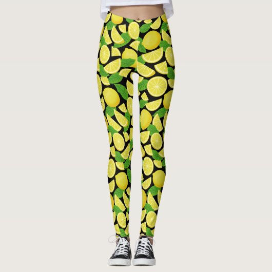 Leggings Arrière - plan citron (Devant)