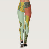 Leggings Arrière - plan créatif des vagues géométriques Abs (Dos)